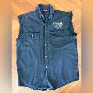Sturgis Black Hills Rally 2008 Biker Vest Vintage Motorcycle Moto Harley Style